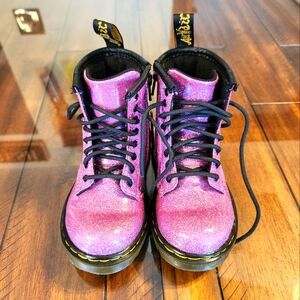 Toddler Pink Glitter Dr. Martens 1460 Size 8